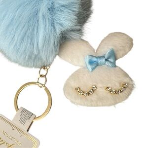 Crystal Collection Lavender Bunny Pom Pom Keychain Bag Charm Gift NWT 3/$15✨